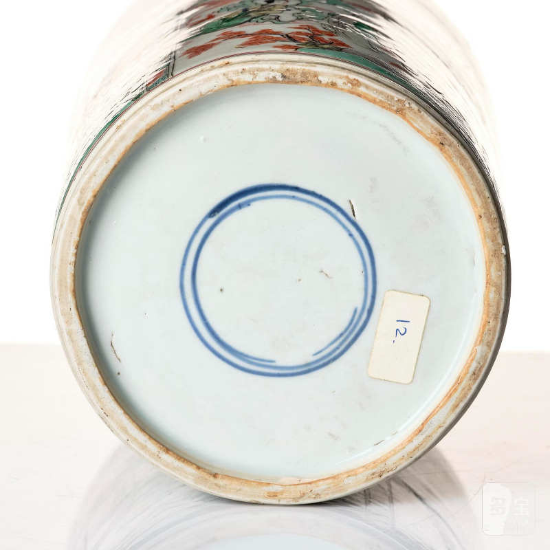 A famille verte roleau vase, - 图7